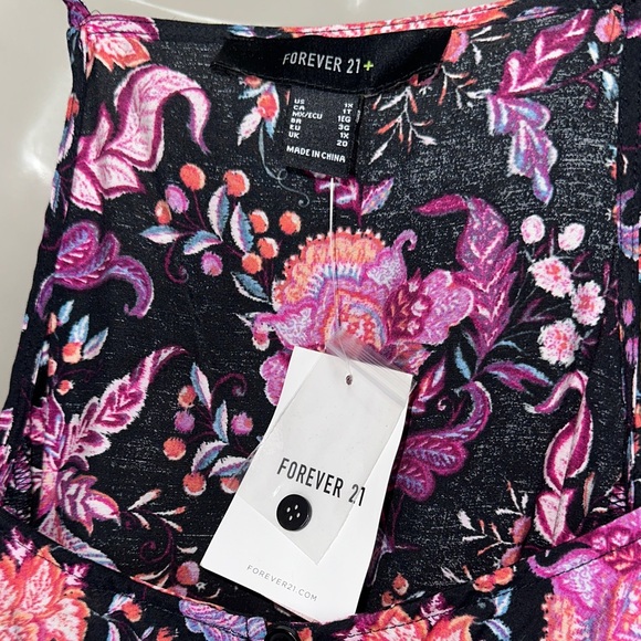 Forever 21 Black and Pink Floral Paisley Camisole - Picture 5 of 5